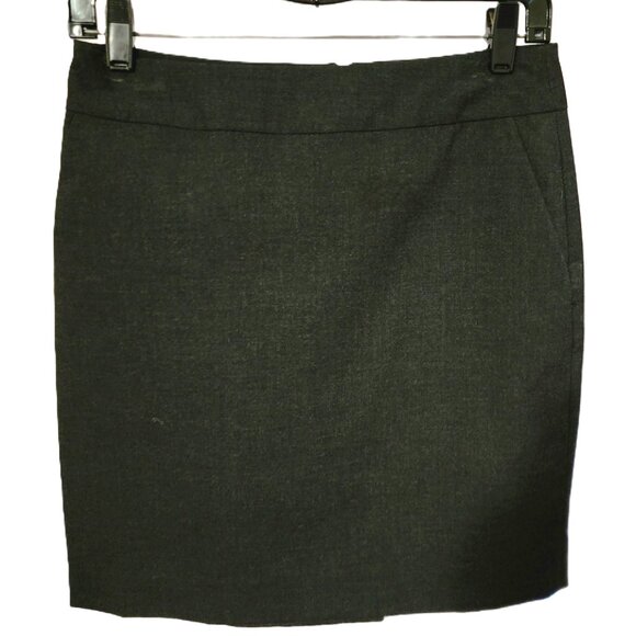 Banana Republic Women’s Dark Gray Pencil Skirt with Pockets Size 2P - Picture 1 of 6